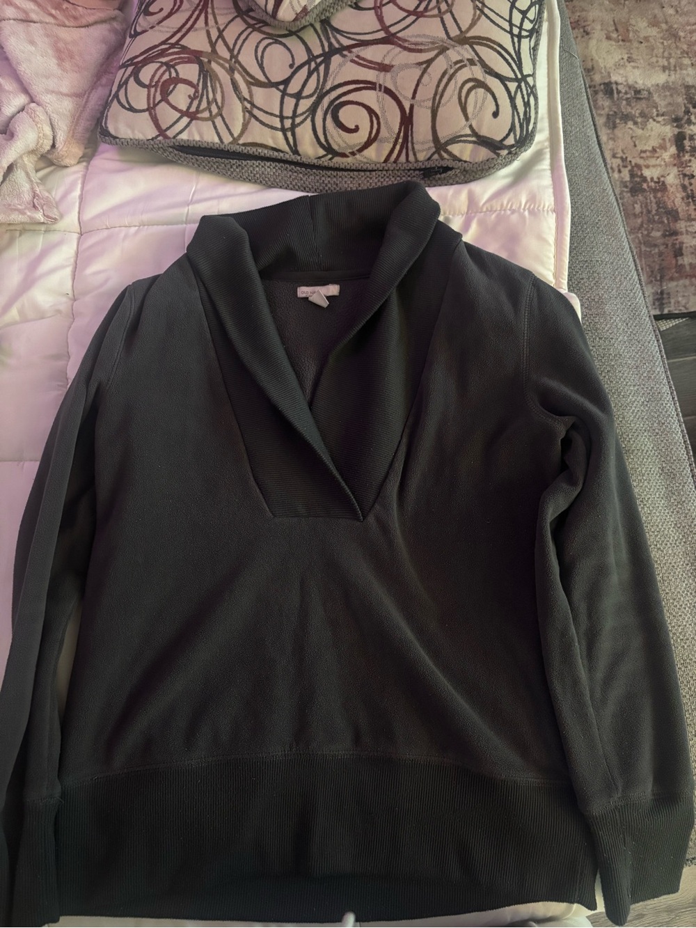 Old Navy Black Shawl-Collar Turtleneck Sweater